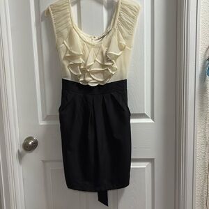 Forever 21 dress size small petite, black and cream.